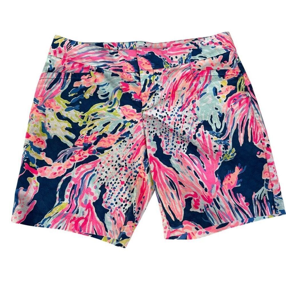 Lilly Pulitzer Gardenia Sunken Treasure shorts cotton blend size 6